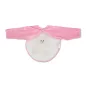   Moni BEAR előke hosszú ujjal, macis mintával, pvc/textil PINK