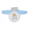 Moni BEAR előke hosszú ujjal, macis mintával, pvc/textil KÉK