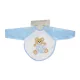 Moni BEAR előke hosszú ujjal, macis mintával, pvc/textil KÉK