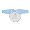 Moni Bear előke hosszú ujjal, macis mintával, pvc/textil kék