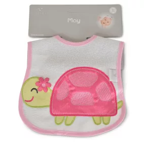   Moni MAY előke  2 rétegű, tépőzáras, teknősös lány PINK