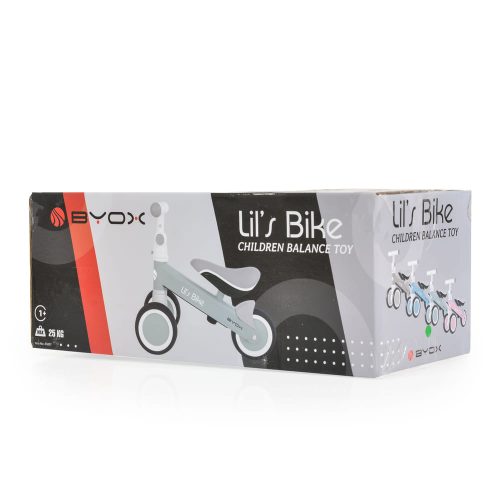 Moni Lil's mini futóbicikli 3 kerekű járgány, elöl 2 kerék, elfordítható kormánnyal pink/rózsa