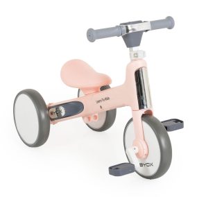   Moni Learn-to-ride mini futóbicikli 3 kerekű tricikli, összecsukható pink/rózsa
