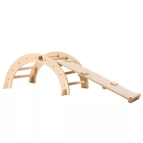   Moni PIKLER fa MÁSZÓHÍD rámpával  Montessori  79*40cm+92cm rámpa NATUR