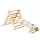 Moni PIKLER 2in1 fa MÁSZÓKA 3szög és mászórámpa Montessori 132*60cm NATUR