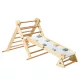 Moni PIKLER 2in1 fa MÁSZÓKA 3szög és mászórámpa Montessori 132*60cm NATUR