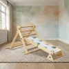 Moni PIKLER 2in1 fa MÁSZÓKA 3szög és mászórámpa Montessori 132*60cm NATUR