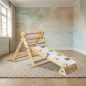   Moni PIKLER 2in1 fa MÁSZÓKA 3szög és mászórámpa Montessori 132*60cm NATUR
