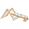 Moni Pikler 2in1 fa mászóka 3szög és mászórámpa montessori 132*60cm natur