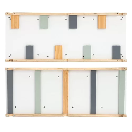 Moni Pikler 2in1 fa mászóka 3szög és mászórámpa montessori 132*60cm natur