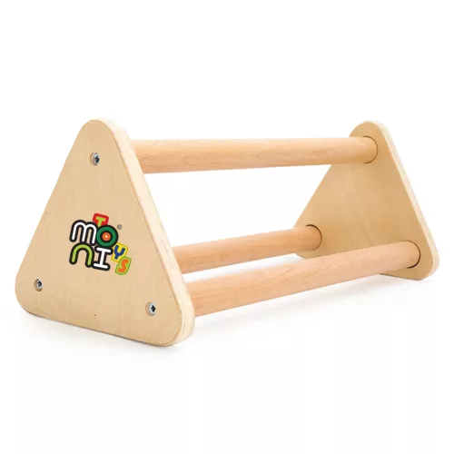 Moni PIKLER 2in1 fa MÁSZÓKA 3szög és mászórámpa Montessori 132*60cm NATUR