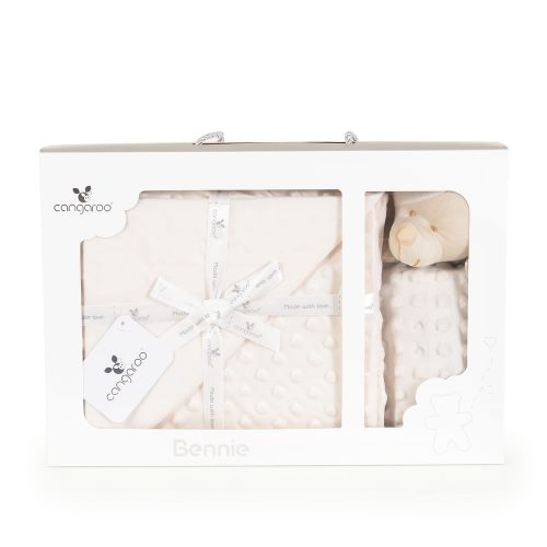 Moni Bennie takaró szundikendővel 75x100cm bézs