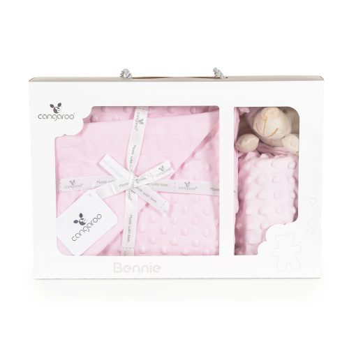 Moni Bennie takaró szundikendővel 75x100cm pink