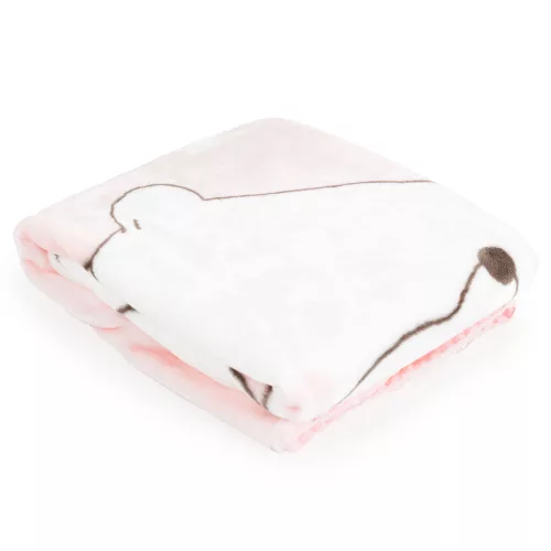 Moni Takaró softy pihe puha kicsi 80*110cm jegesmedvés pink