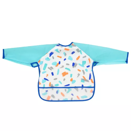 Moni Holdy hosszú ujjú előke zsebbel kék