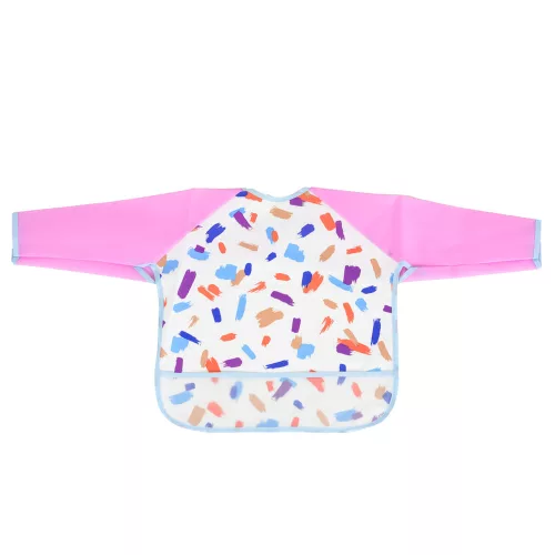 Moni Holdy hosszú ujjú előke zsebbel pink