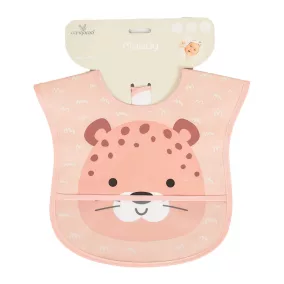 Moni Moody előke, zsebes, tépőzáras, leopárd pink