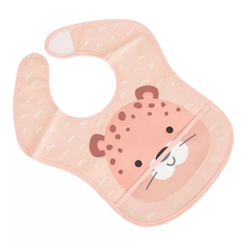 Moni Moody előke, zsebes, tépőzáras, leopárd pink