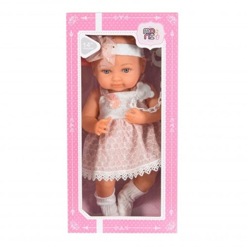 Moni Baba 36 cm baba kislány ruhás bézs
