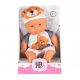 Moni Baba 20cm 6011 újszülött maci fehér/szürke
