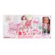 Moni Baba játékszett 36cm lány babával delux playset pink