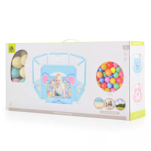 Moni Labdamedence 146cm 50 labdával kék