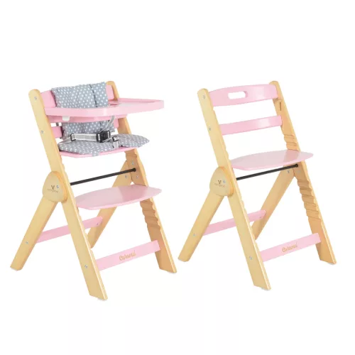 Moni CARAMEL fa etetőszék 15kg-ig terhelhető PINK