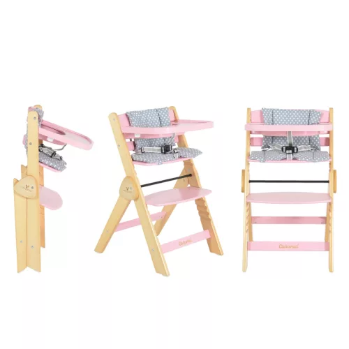 Moni CARAMEL fa etetőszék 15kg-ig terhelhető PINK