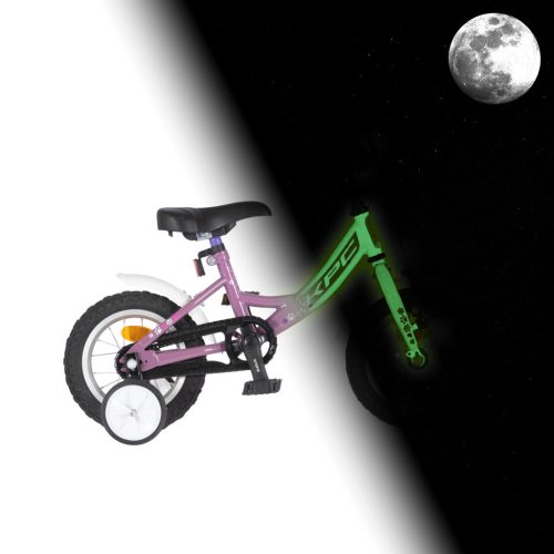 KPC FluoBike Rabbit nyuszis VILÁGÍTÓS 12 lila fluoreszkáló gyermek kerékpár