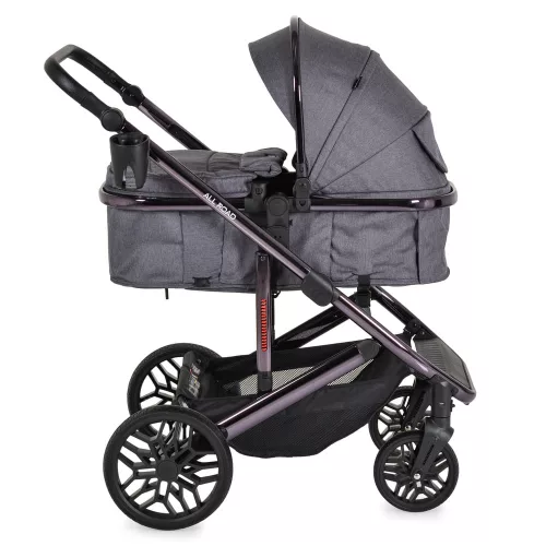 Moni All road babakocsi szett 2in1 átalakítható, autós hordozóval szürke