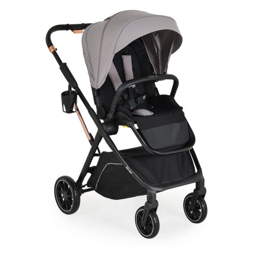 Moni Bingo babakocsi 22kg-ig, sport vázzal, összecsukható 2 irányban steel/ezüstszürke