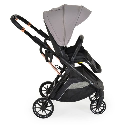 Moni Bingo babakocsi 22kg-ig, sport vázzal, összecsukható 2 irányban steel/ezüstszürke