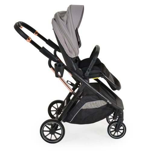 Moni Bingo babakocsi 22kg-ig, sport vázzal, összecsukható 2 irányban steel/ezüstszürke