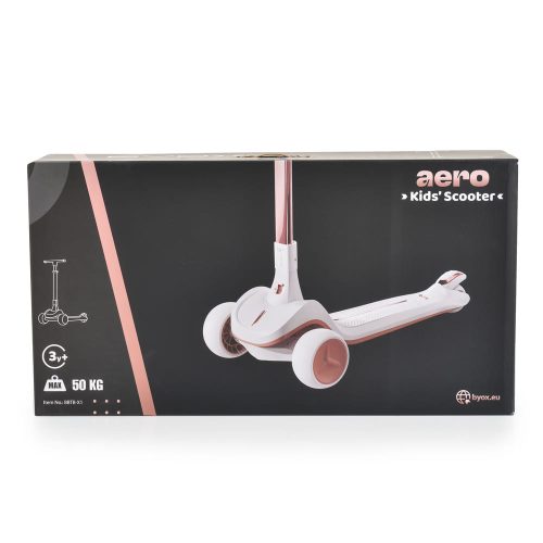 Moni Aero roller, összecsukható, 50kg-ig, 3 kerekű, arany váz fehér