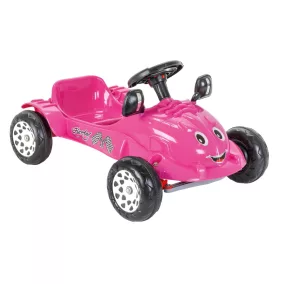 Moni Pilsan herby új pedálos autó, gokart metál pink