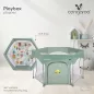 Moni Playbox utazó járóka 6szögletű zöld