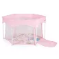 Moni PLAYBOX utazó járóka 6szögletű PINK