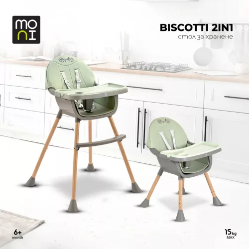 Moni BISCOTTI etetőszék 2in1 MENTA