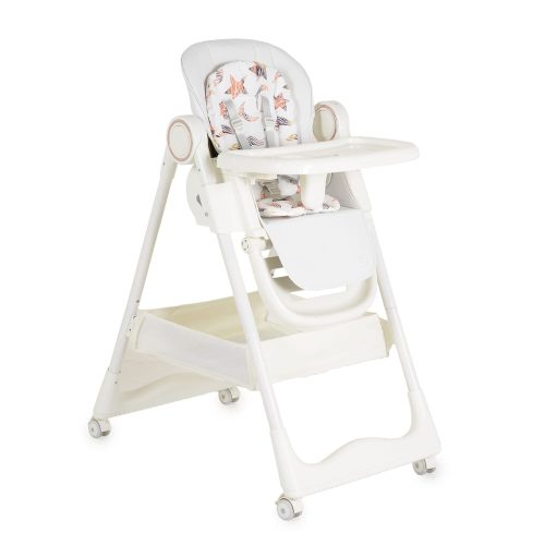 Moni Surprise etetőszék szilikon tányérral, előkével fehér