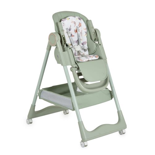 Moni Surprise etetőszék szilikon tányérral, előkével zöld