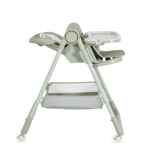 Moni Surprise etetőszék szilikon tányérral, előkével zöld