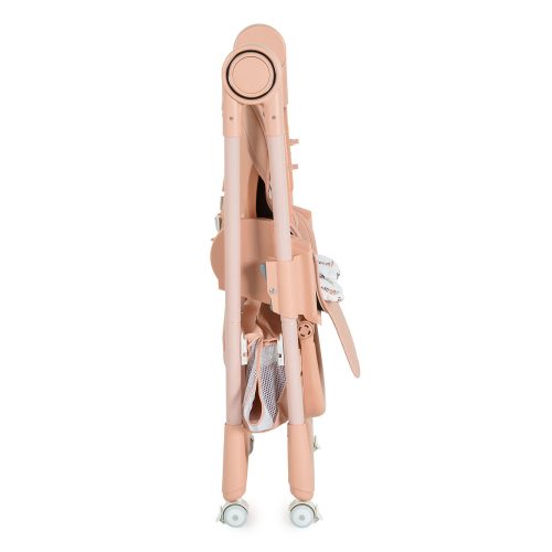 Moni Surprise etetőszék szilikon tányérral, előkével pink