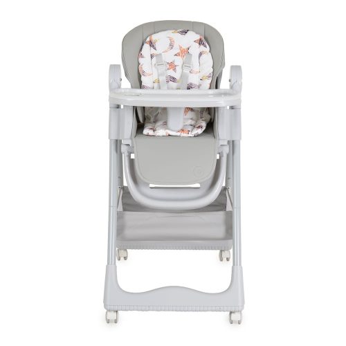 Moni Surprise etetőszék szilikon tányérral, előkével szürke