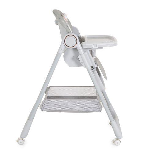 Moni Surprise etetőszék szilikon tányérral, előkével szürke