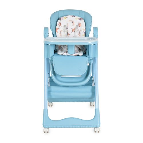 Moni Surprise etetőszék szilikon tányérral, előkével vkék