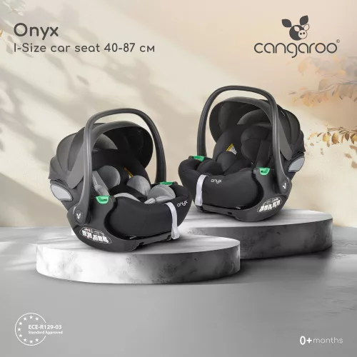 Moni Onyx autós hordozó 40-87cm-ig bővíthető, forgatható szürke
