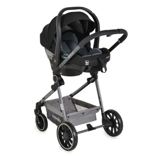 Moni Giselle babakocsihoz autós hordozó szürke