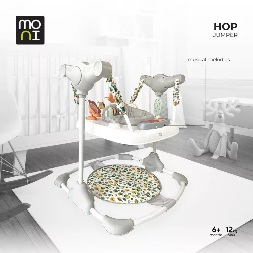 Moni Hop baba ugráló kék