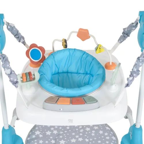 Moni Hop baba ugráló kék