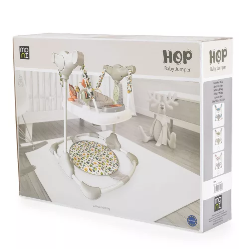 Moni Hop baba ugráló kék